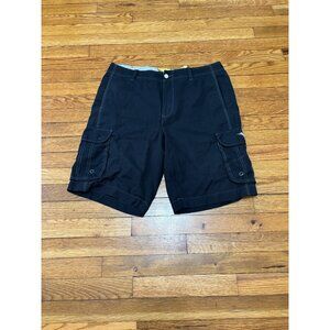 Tommy Bahama Mens Swim Trunks Sz 34 Black Cargo Pockets Mesh Lined Bathing Suit